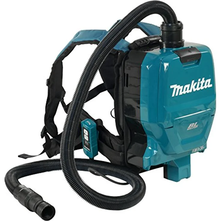 Makita DVC260ZX Akku-Staubsauger, Rucksackstaubsauger mit bis zu 60 Minuten Arbeitszeit unter Volllast, blau – Bild 2