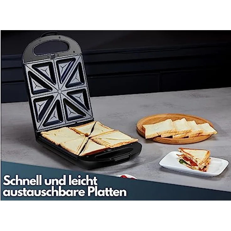 STEINBORG Waffeleisen SB-2120, 1200 W, Antihaftbeschichtung, Cool-Touch-Griffe – Bild 4