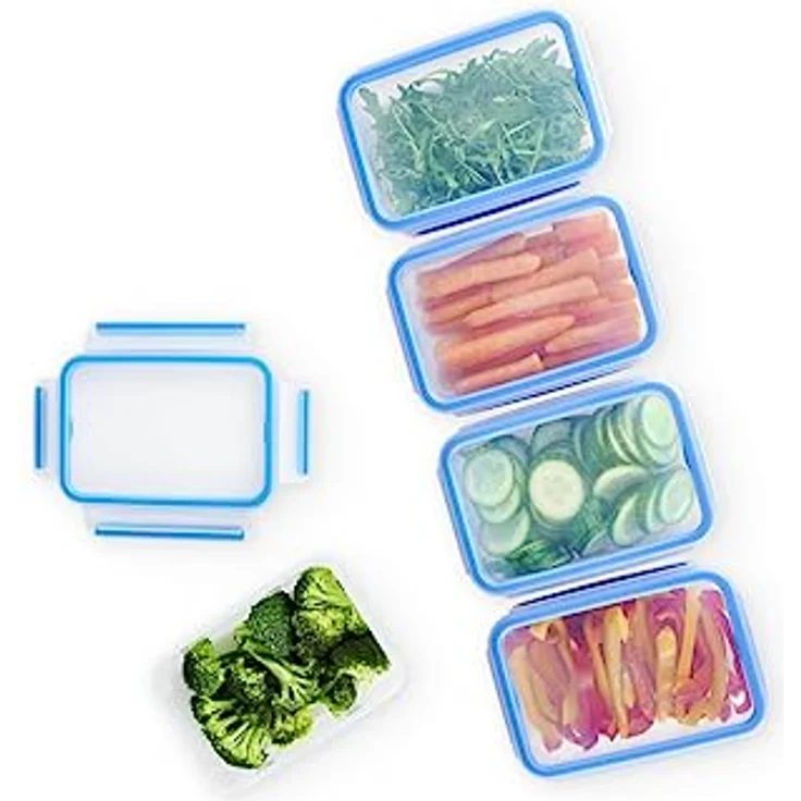 Tefal Master Seal Frischhaltedose, rechteckig, Kunststoff, farblos, 5-Piece Set - Lebensmittelaufbewahrung, auslaufsicher, geruchsbarriere, BPA-frei - Preisvergleich – Bild 5