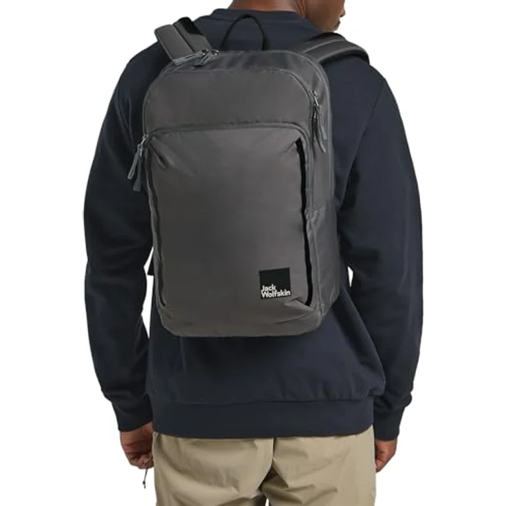 Jack Wolfskin Rucksack Terracade, Freizeitrucksack mit 24 Liter Volumen, gepolstertem Laptopfach und strapazierfähigem CROSSRIP 300D RE, slate – Bild 6