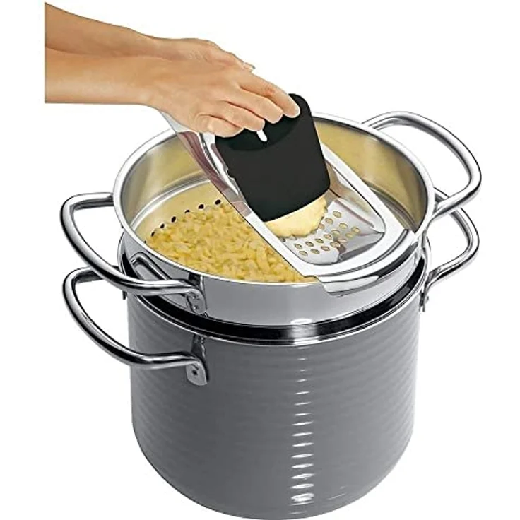 WMF Spätzle-Profi Spätzlereibe Spätzlehobel, mit Teigschaber, Kunststoff Cromargan Edelstahl, rostfrei, spülmaschinenfest – Bild 5