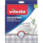 Vileda Microfibre Plus Geschirrtücher 55 x 40 cm – 2er Pack, maximale Saugfähigkeit, 100% Mikrofaser (Blau)
