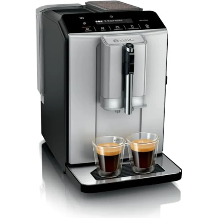 Bosch Hausgeräte VeroCafe Silk TIE20301, Kaffeevollautomat mit integriertem Mahlwerk, 1300 W, Silber – Bild 1