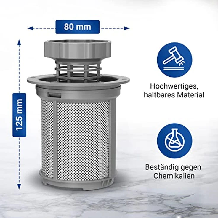 VIOKS Sieb Mikrosieb Feinsieb Set Ersatz für 427903/00427903 Mikrofilter 3-teilig Filter für Bosch Geschirrspüler Siemens Spülmaschine Neff/Whirlpool/Philips – Bild 5