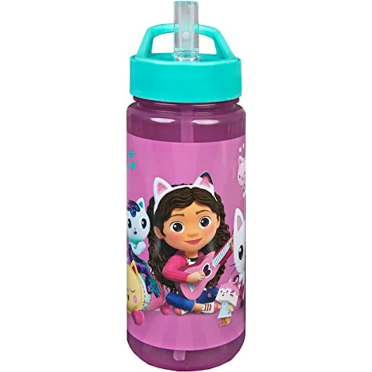 Scooli Lunchbox Gabby's Dollhouse, Brotzeitdose und Trinkflasche Set, auslaufsicher, 500 ml, blau – Bild 4