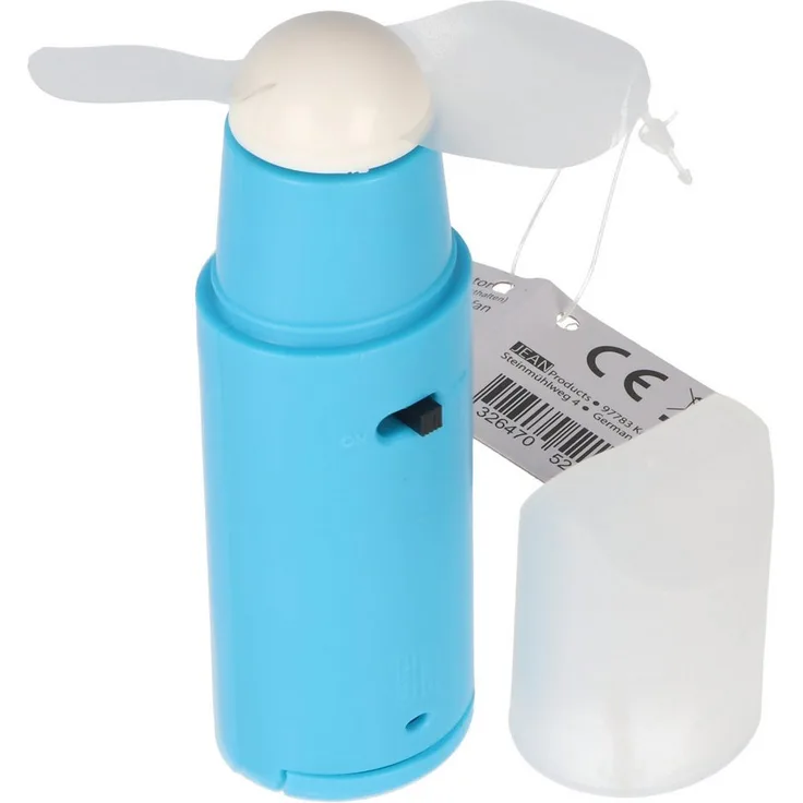 AccuCell Mini-Ventilator mit Deckel, tragbarer Handventilator, farblich sortiert, inkl. 2 AAA Batterien