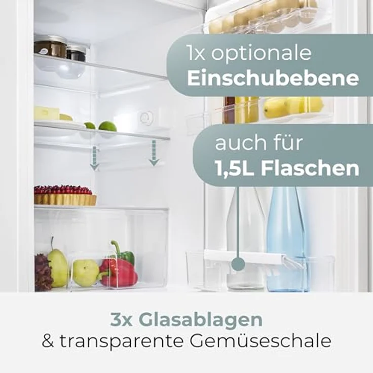 Clatronic VS 100, Kühlschrank ohne Gefrierfach, 133 Liter, leise 39dB, Temperaturbereich 0°C - 8°C, weiß – Bild 4