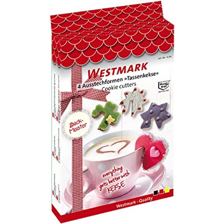 Westmark Ausstechformen-Set für Tassenkekse, 4-tlg, Verschiedene Formen, Länge: 5 cm, Rostfreier Edelstahl, Silber, 31962260 – Bild 8