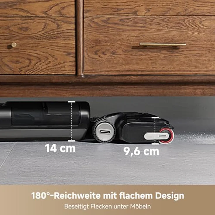 Dreame H12 Pro FlexReach Trockensauger kabellos Kantenreinigungsbürste, 180°-Design, 18.000 Pa Saugkraft, 50 Min Akkulaufzeit – Bild 3