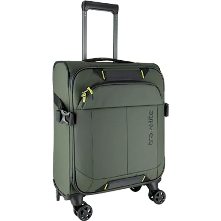 Travelite Briize Kabinentrolley S, 55 cm, 4 Rollen, khaki, 100% Polyester, kompakte Reisedimensionen – Bild 2