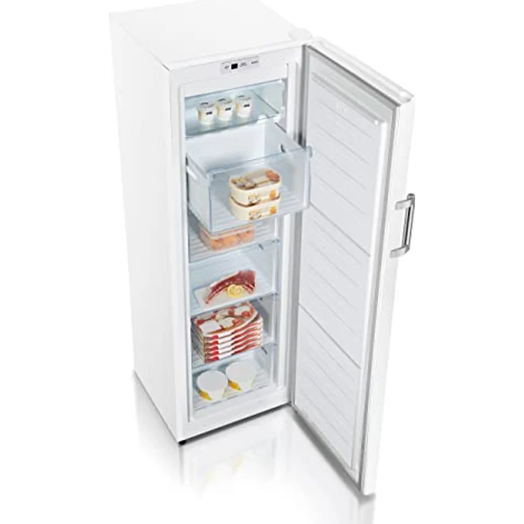 HEINRICHS Gefrierschrank, Freezer, No-Frost Schutz, 5x Gefrierschublade +1x Gefrierfach, LED-Display,Airflow, wechselbarer Türanschlag, Alarmfunktion, Temperatur:-14°C~-24°C, Heinrich´s (weiß) – Bild 3