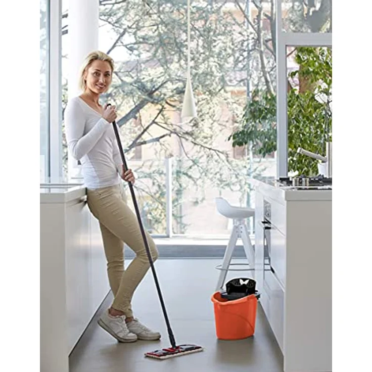 Vileda Coral Vileda Ultramat 2in1 Komplett Set Bodenwischer und Eimer mit PowerPresse 1400 g – Bild 5