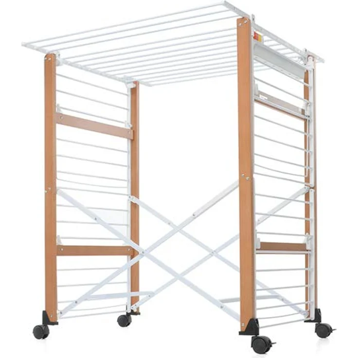 Foppapedretti Gulliver Faltwäscheständer, 105 x 80 x 174 cm, Holz, Walnuss – Bild 5