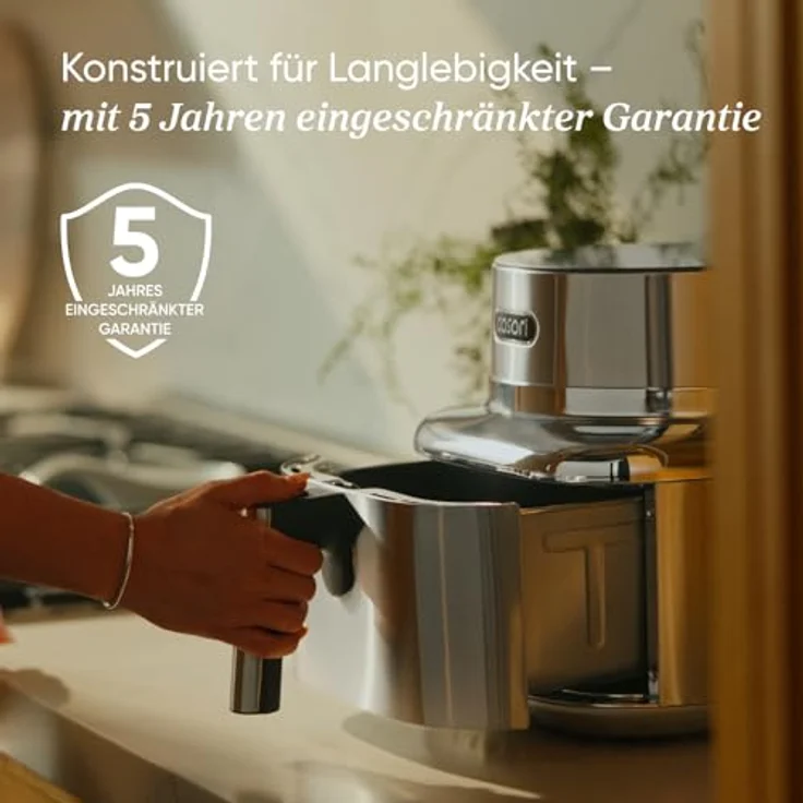 COSORI ICONIC™ Heißluftfritteuse 6,2 L aus Edelstahl, kompakt, mit Touchdisplay, voreingestellten Programmen & spülmaschinenfestem Frittierkorb – Bild 6