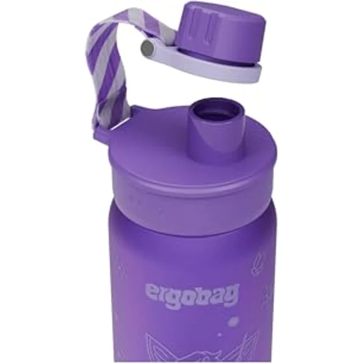 ergobag Trinkflasche, BPA-frei, 0,5 Liter, geschmacks- und geruchsneutral, kinderleicht zu öffnen und reinigen – Bild 4