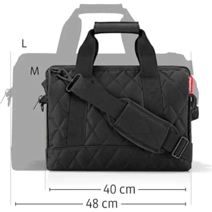reisenthel allrounder M mesh black, Handtasche in Schwarz mit 18 Litern Volumen und sechs Innenfächern – Bild 5