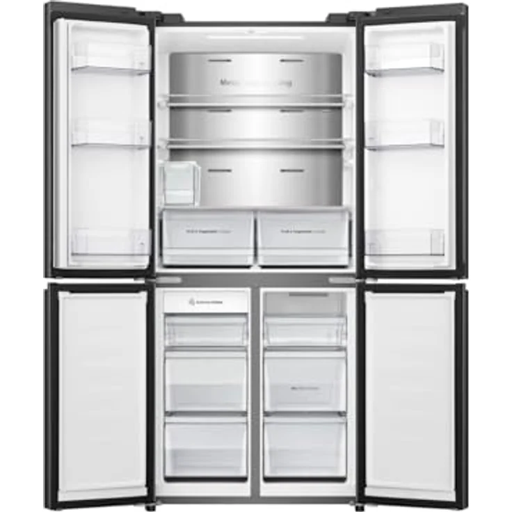 Hisense RQ5P470SYFD, French Door Kühl-Gefrier-Kombination mit 304 l Kühl- und 179 l Gefriervolumen, Schwarz, No Frost-Funktion, Schnellgefrier-Modus und LED-Innenbeleuchtung – Bild 7