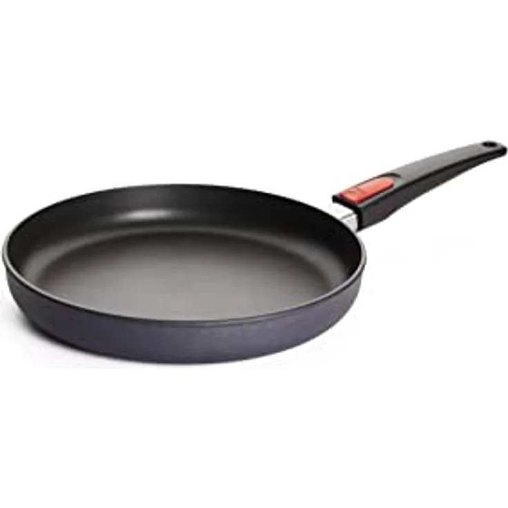 Woll Diamond Lite Flachpfanne - Induktiv -, Ø 28 cm, 5 cm hoch, mit abnehmbarem Stiel - Geeignet für alle Herdarten, Aluguss, backofenfest, anthrazit – Bild 1
