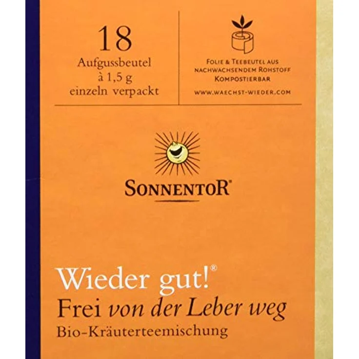 Sonnentor Wieder gut! Frei von der Leber weg Bio, Kräutertee für ein lebendiges Geschmackserlebnis, 27 g – Bild 5