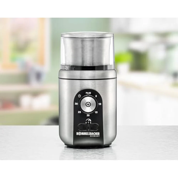 Rommelsbacher Gewürz- & Kaffeemühle EGK 250, leise im Betrieb, Füllmenge 70 g, mit Schlagmesser & Spezialmesser, für Pesto, Gewürze, Nüsse, Zucker, aus Edelstahl – Bild 4