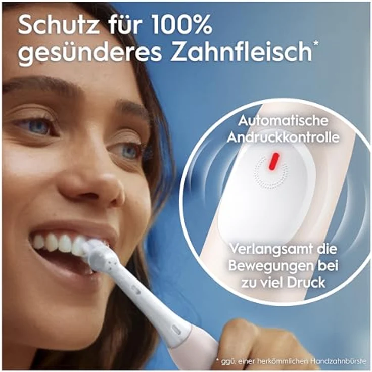 Oral-B iO Series 2 Elektrische Zahnbürste, 3 Putzmodi, Magnet-Technologie, Designed by Braun, Calm Pink – Bild 4