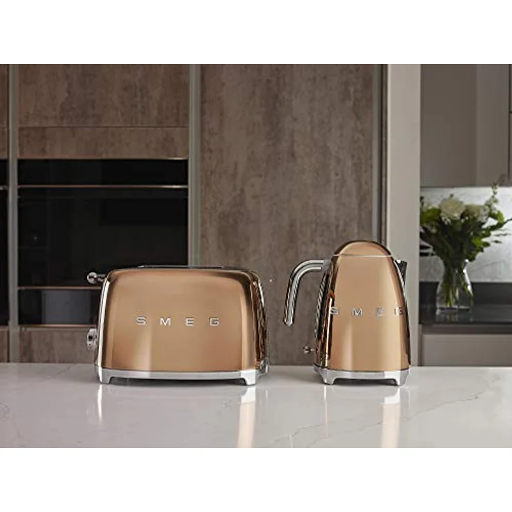 Smeg TSF01RGEU Doppelschlitztoaster, 950W, 6 Bräunungsstufen, bronze – Bild 2