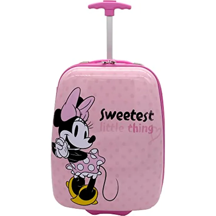 Undercover Kinder Hartschalen Trolley Handgepäck, 2 Rollen, 20 x 44 x 33 cm - 23 l, Motiv: Minnie Mouse