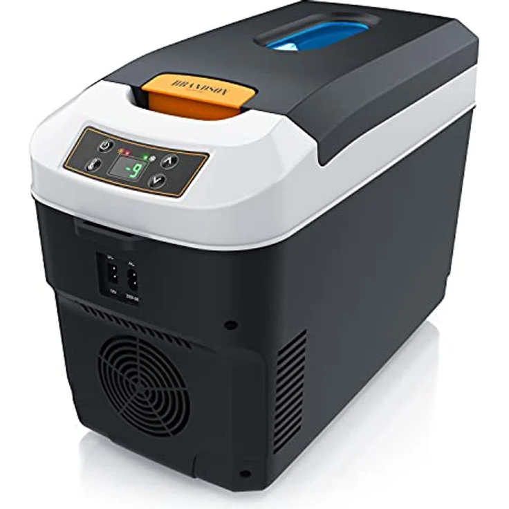 Brandson Kühlbox elektrisch 10L, 230 V und 12 V, kühlt bis 20°C unter Umgebungstemperatur, heizt bis 65°C, Cool Grey – Bild 1