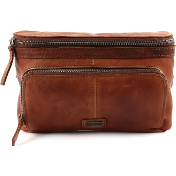 Spikes & Sparrow Bronco Gürteltasche aus 100% Leder, 23 cm x 4 cm x 14.5 cm, braun
