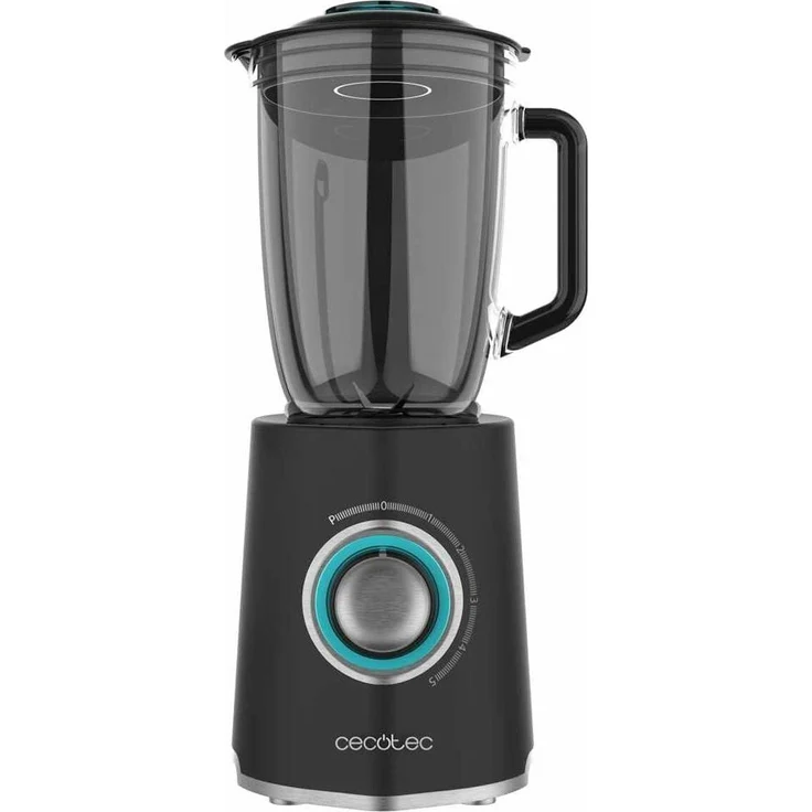 Cecotec Power Black Titanium 2000Max Mix Go, Leistungsstarker Standmixer mit 2000 Watt, 1,5 Liter Kapazität, Schwarz