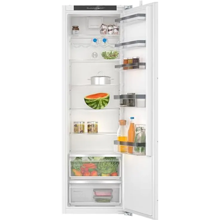 Bosch KIR81VFE0 Serie 4 Einbau-Kühlschrank, 310 L, weiß, LED Beleuchtung, Flaschenablage, Flachscharnier