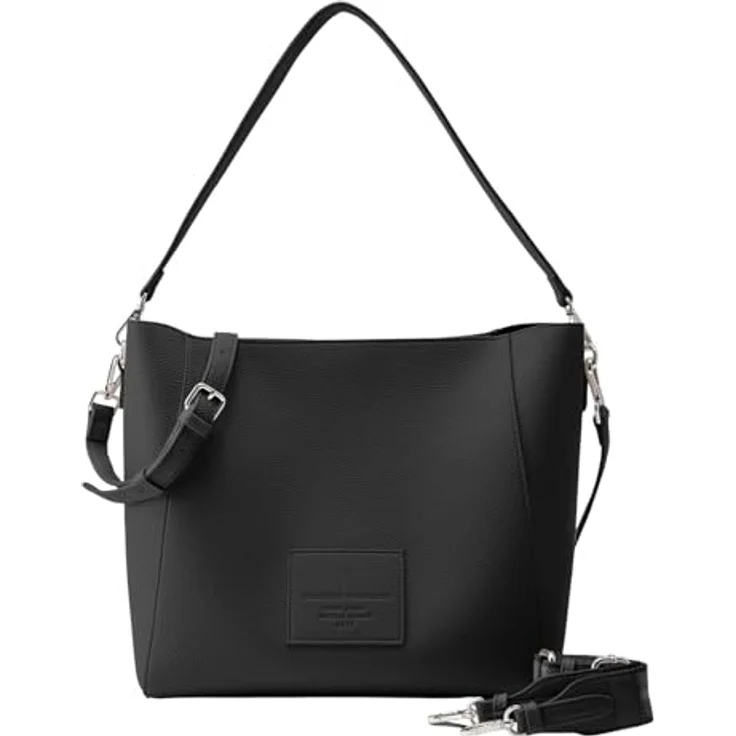 Seidenfelt Malvik Schultertasche, 42 cm, Schwarz, eleganter Alltagsbegleiter mit herausnehmbarer Tasche und verstellbarem Riemen – Bild 1