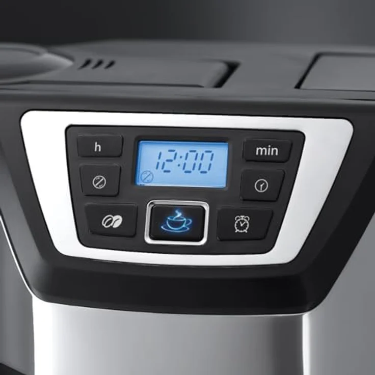 Russell Hobbs Kaffeemaschine mit integriertem Mahlwerk Victory (1,5l Glaskanne, 12 Tassen, digitaler programmierbarer Timer, Mahlgradeinstellung, Kaffeeautomat für Kaffeebohnen, Filterkaffeemaschine 22000-56 – Bild 3