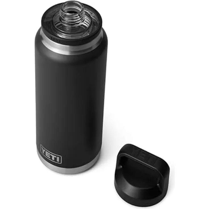 YETI Rambler Flasche Mit Chug-verschluss, Black, 36 oz (1065 ml) - 100% leak-proof, 18/8 stainless steel, Dishwasher-safe