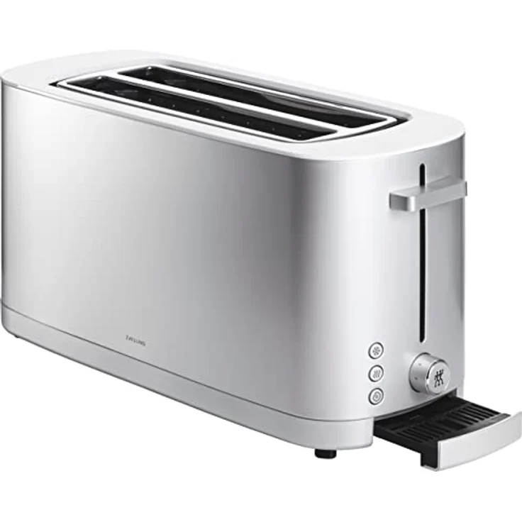 ZWILLING ENFINIGY Toaster mit 3 Automatikprogrammen, 7 Bräunungsgraden und Abschaltfunktion, Langschlitztoaster für 4 kurze oder 2 lange Scheiben, Silber – Bild 2
