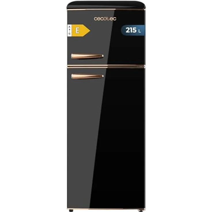 Cecotec Bolero CoolMarket 2D Origin 215 E, Kühlschrank mit 2 Türen, 215 l, Temperaturkontrolle, umkehrbare Tür, Schwarz – Bild 1