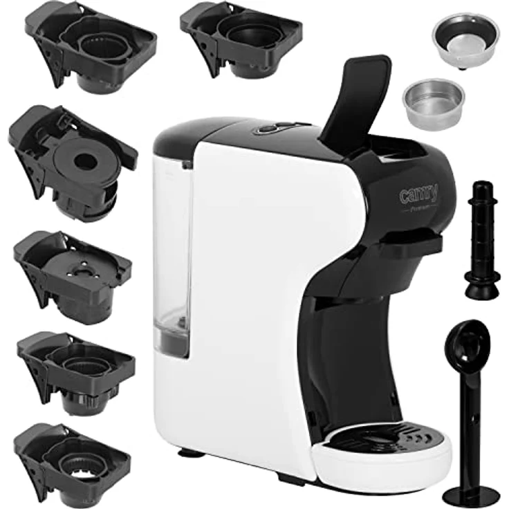 Camry Espressomaschine Multi-Kapsel-Espressomaschine CR 4414, Weiß Kaffeemaschine Kapselmaschine mit 19 bar Pumpe – Bild 3