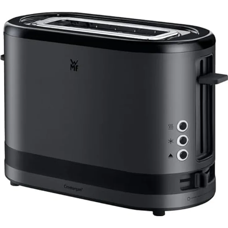 WMF Küchenminis 1-Scheiben Toaster mit Brötchenaufsatz, 600W, Edelstahl schwarz matt, Auftau-Funktion, 7 Bräunungsstufen