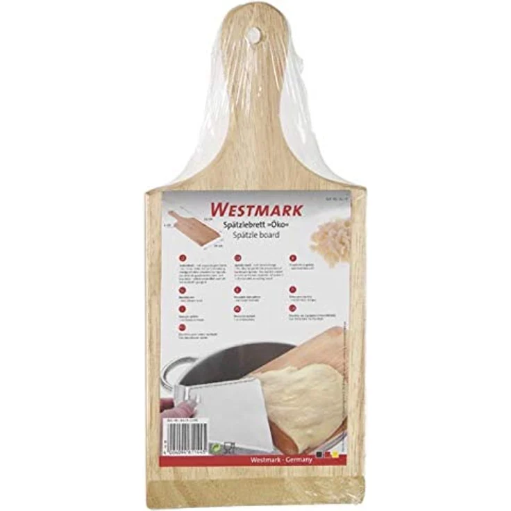 Westmark Spätzle-Holzbrett und Edelstahlschaber für traditionelle Spätzle-Zubereitung, Holz-Rostfreier Edelstahl, Hellbraun-Silber, 61162240 – Bild 8