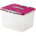 Curver 259568 Aufbewahrungsbox Optima Classic 75 Jahre-Edition Flieder, Multifunktional mit Deckelgriffen