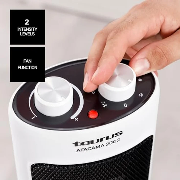 Taurus Heizung Atacama 2002, Heizlüfter mit 2000 W Leistung, Weiss – Bild 3