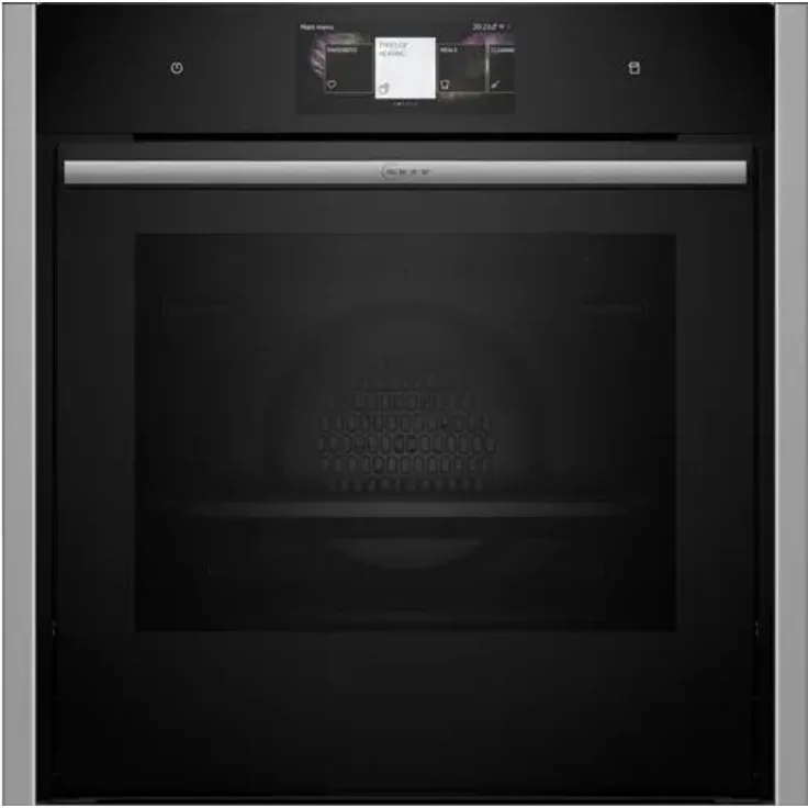 Neff BMK6430FTB (B64FT33N0 + Z1608DX0) Slide & Hide Einbaubackofen, Edelstahl, Dampfgar-Funktion, AutoClean, 60 x 60 cm