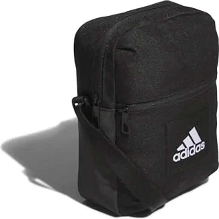 adidas Performance ESS Organizer Umhängetasche, strapazierfähiges, leichtes, recyceltes Polyester, 5 Liter, verstellbarer Schulterriemen, Schwarz – Bild 3
