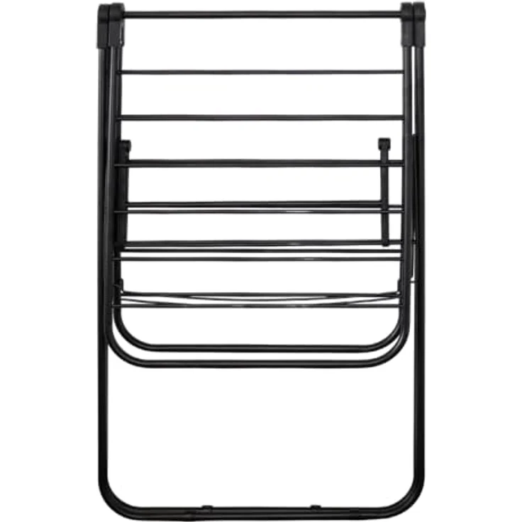 Spetebo Wäscheständer, klappbar schwarz mit 2 Etagen, 15 m Trockenlänge, 136 x 59 cm, Metall Wäschetrockner Gestell – Bild 6