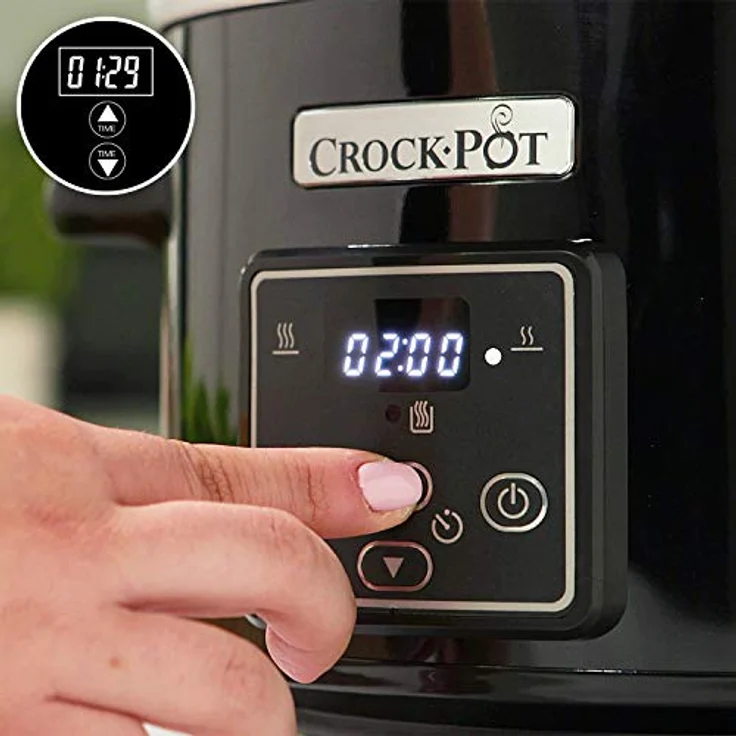 Crockpot CSC061X Crock-Pot Digitaler Schongarer mit 2,4 L Fassungsvermögen, 2.4 liters, schwarz – Bild 2
