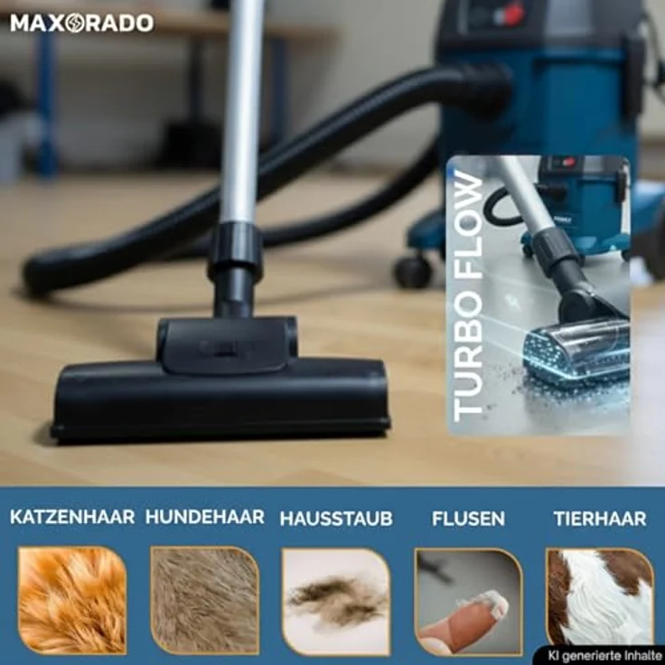 Maxorado Turbodüse mit rotierenden Bürsten, kompatibel mit Thomas Aqua+ Pet & Family Waschsauger, für effektive Entfernung von Tierhaaren und Schmutz, Universal für 30-37 mm Rundrohre – Bild 3