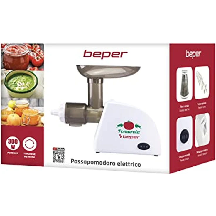 Beper BP.720 Tomaten Saftpresse Elektrische, Weiß – Bild 6