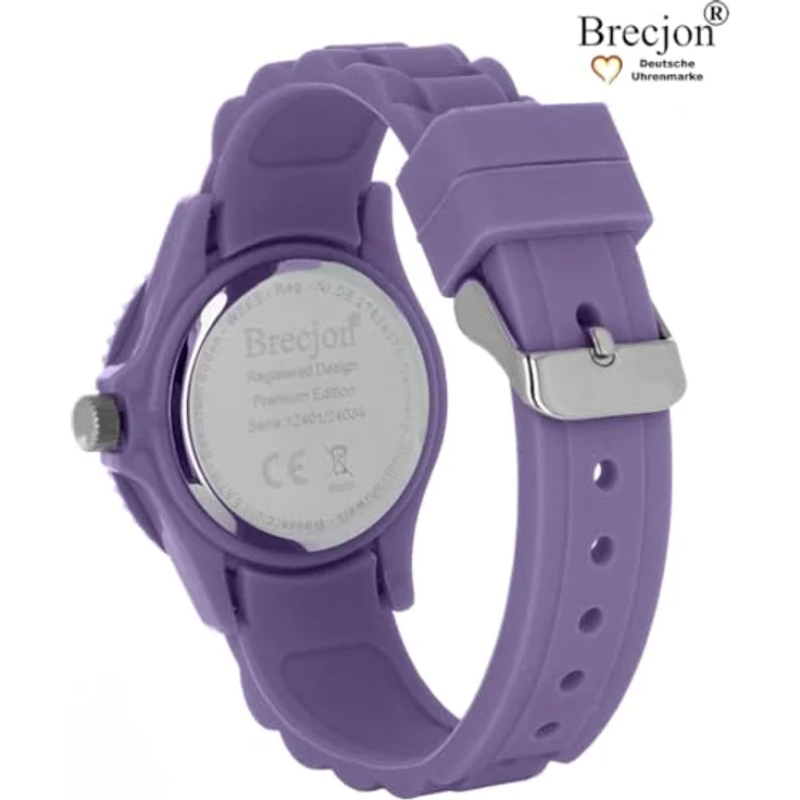 Brecjon Kinder Armbanduhr Jungen Mädchen Lernuhr Silikonuhr Kids 5ATM ...