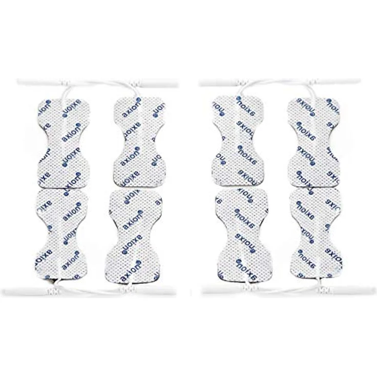 Axion Elektrodenpads für TENS/EMS, 6,5x3cm, 2mm Steckanschluss, 8 St., selbstklebend für Rücken, Finger, Handgelenk – Bild 1