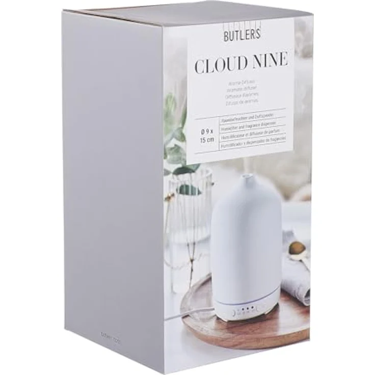 BUTLERS Diffuser CLOUD NINE Aroma Diffuser Höhe 16cm, mit integrierter Timer Funktion und 7 LED-Farben – Bild 10